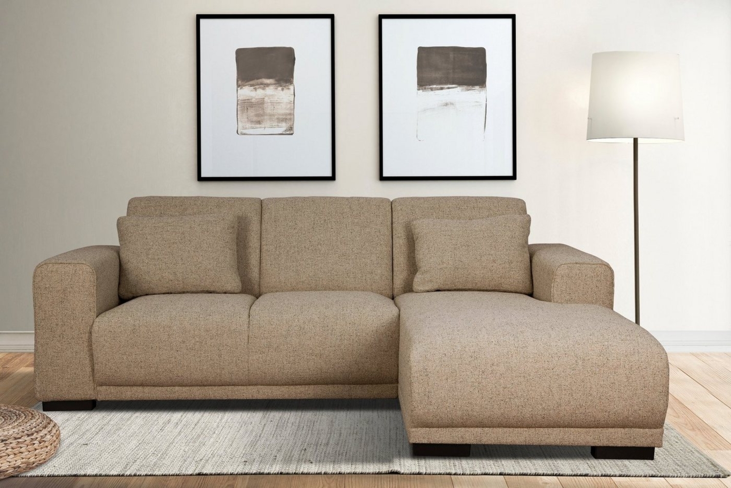 Home affaire Ecksofa Bornholm incl. 2 Kissen, Stellmaße 234x162 cm L-Form, Recamiere wahlweise links oder rechts bestellbar Bild 1