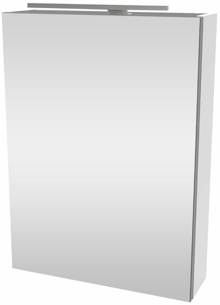 Fackelmann SBC SCENO Gäste-WC Spiegelschrank 50 cm, Weiß matt, links Bild 1
