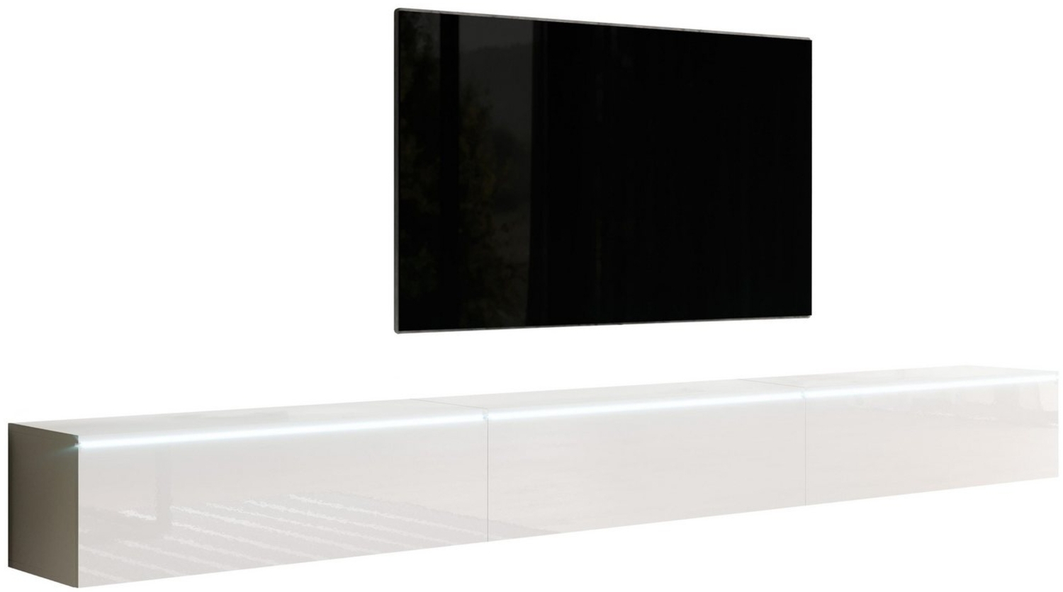 Furnix TV-Schrank Barcello Lowboard 3x100cm ohne/mit LED hängend oder stehend puristisch grifflos & zeitlos schön Bild 1