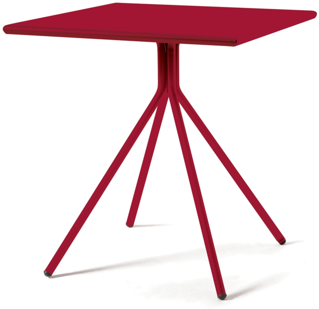 Outdoortisch Rick 80x80x75 cm rot Bild 1