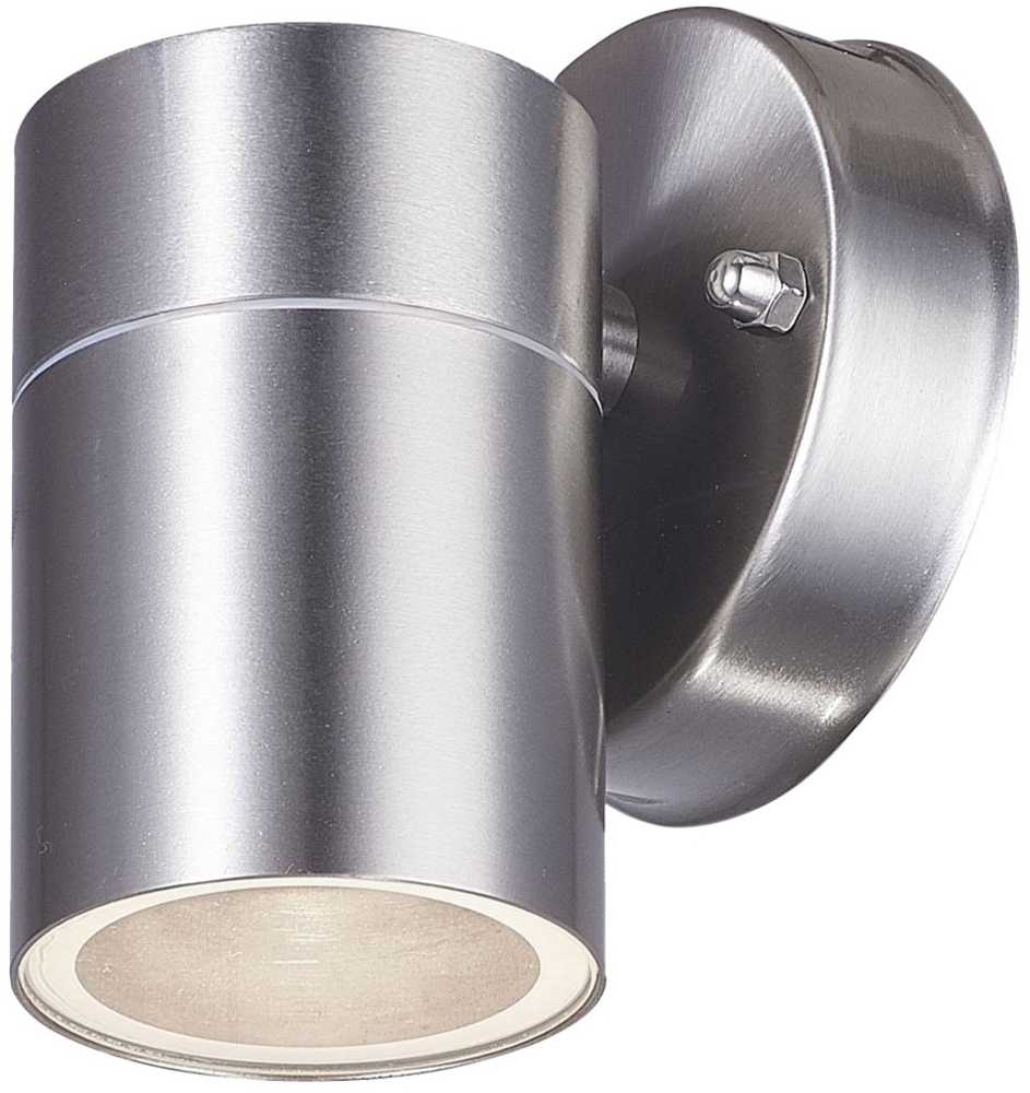 LED Wandleuchte, Downstrahler, Edelstahl, Höhe 11 cm Bild 1