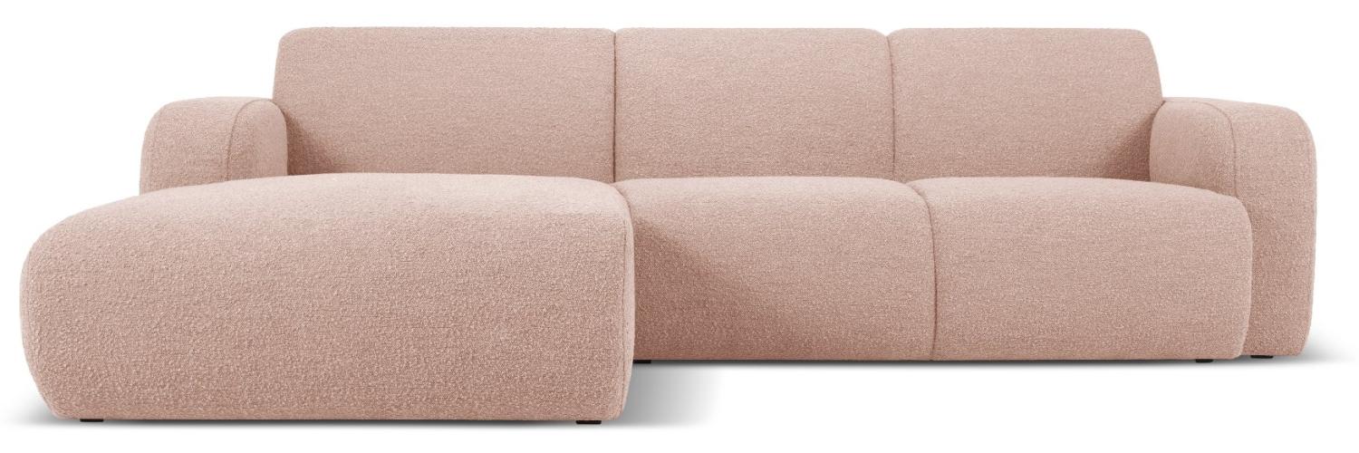 Micadoni Boucle Ecksofa Molino 4-Sitzer Links Boucle Puderrosa Bild 1