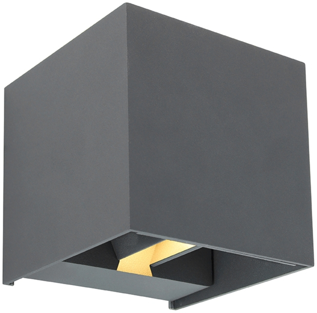 LED Wandleuchte, Aluminium, anthrazit, L 10 cm Bild 1