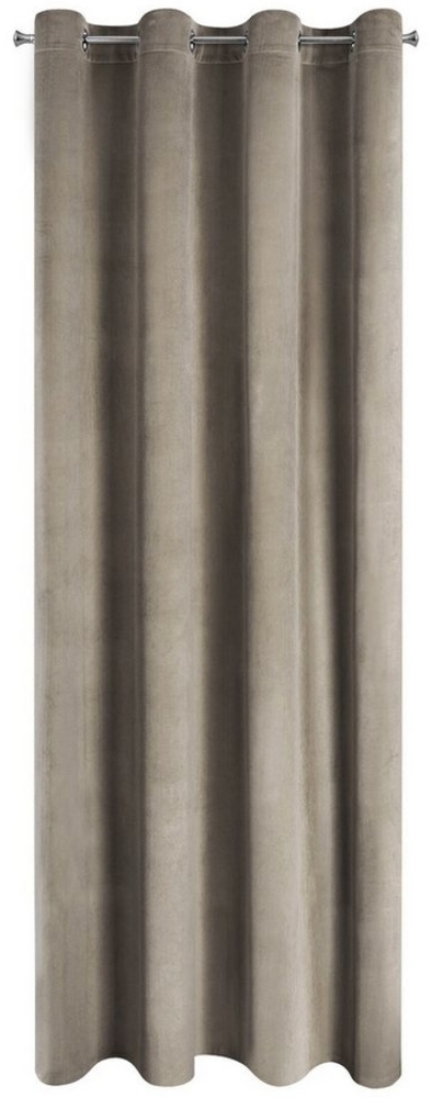 Design91 Vorhang Samtvorhänge Wohnzimmer Schlafzimmer Blickdicht Ösen Velours Velvet, Ösen Bild 1