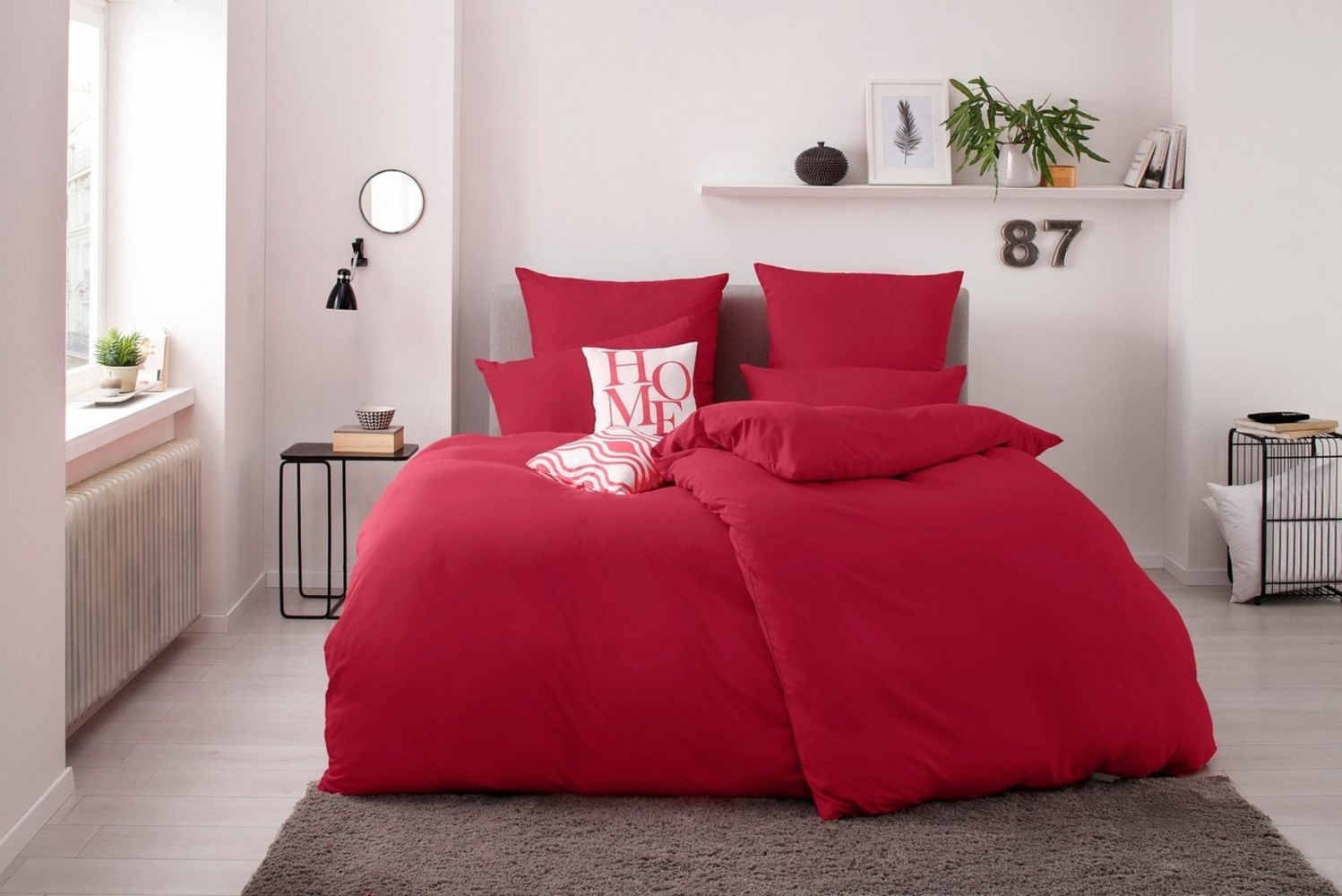 my home Bettwäsche Desner, Microfaser, 3 teilig, Premium Qualität, 100 % Polyester, sehr weich, uni, ab 135x200 cm Bild 1