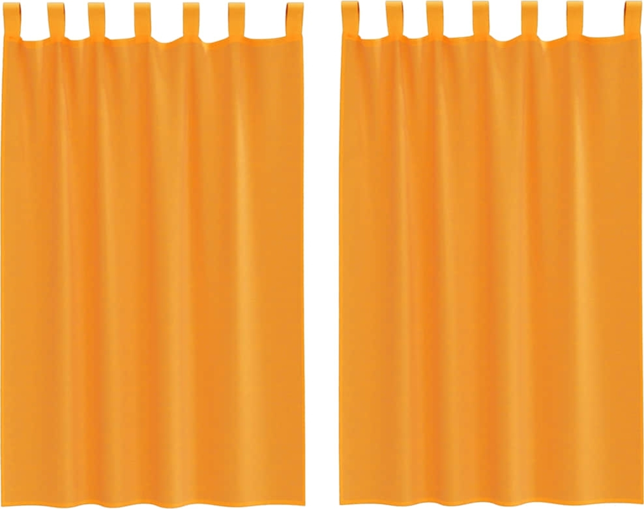 vidaXL Voile Vorhänge mit Schlaufen 2 Stk. Orange 140x175 cm 4102282 Bild 1