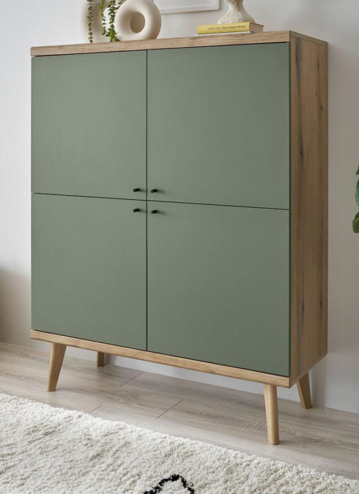 Highboard Juna in Salbei und Eiche Evoke 107 x 134 cm Bild 1