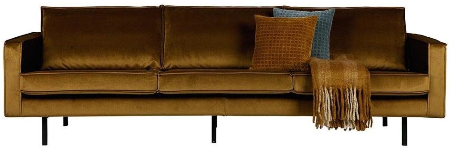 BePureHome Rodeo Sofa Samt Honiggelb 3 Sitzer Bild 1