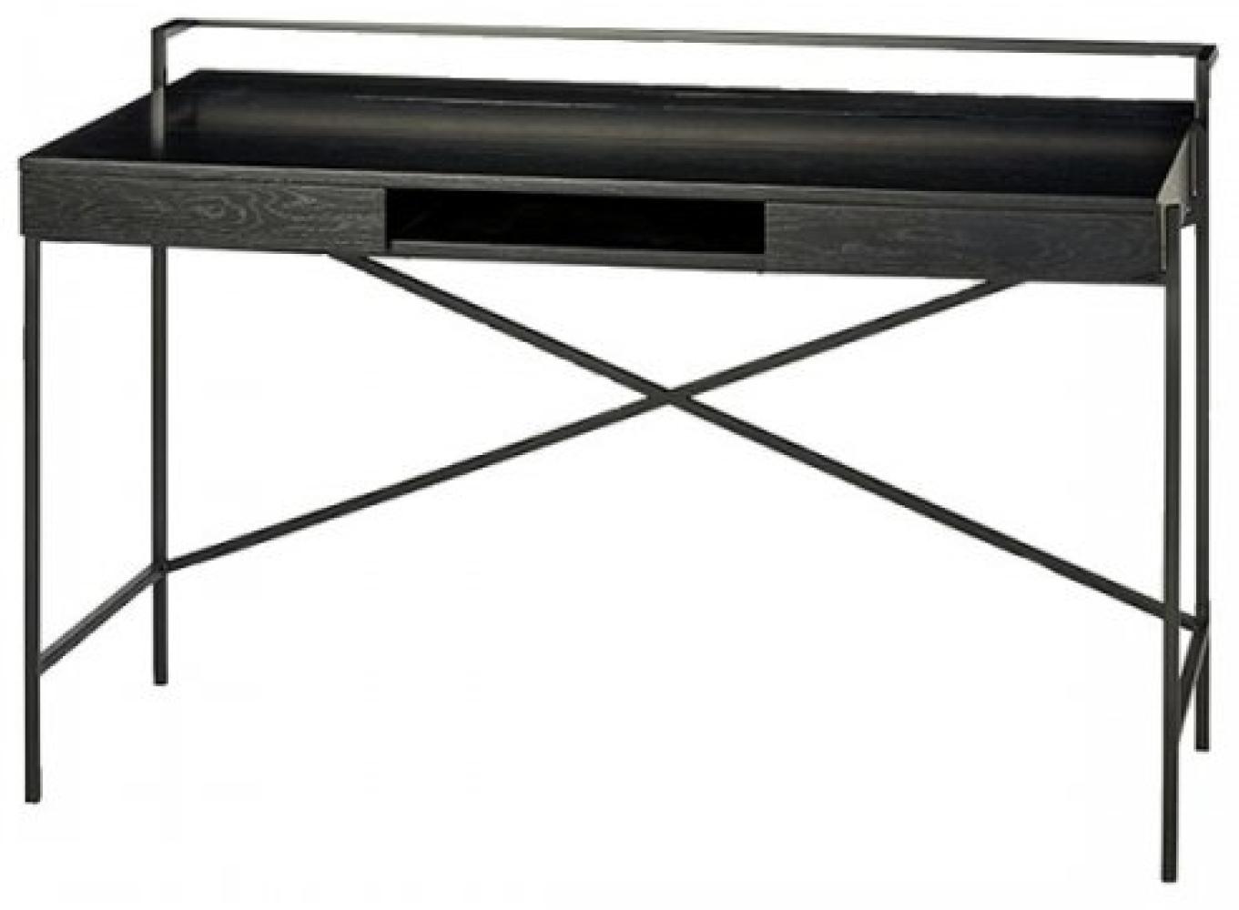 Lambert massiv, solid drawers, metal frame black powdercoated Øerrick Schreibtisch Eiche teilmassiv, MØF furniert, Schubladen massiv Gestell Eisen pulverbeschichtet schwarz 120 x 63 x 80,5 cm 56485 Bild 1