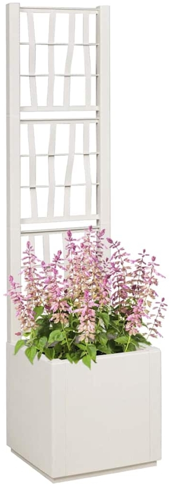 vidaXL Gartenblumentopf Weiß 36 x 36 x 140 cm Polypropylen 42006499 Bild 1