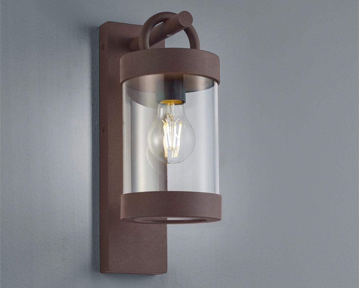 meineWunschleuchte Außen-Wandleuchte, Tageslichtsensor, LED wechselbar, Warmweiß, Landhausstil Wand-Laterne, Höhe 33cm, Fassadenbeleuchtung für Hauswand Bild 1