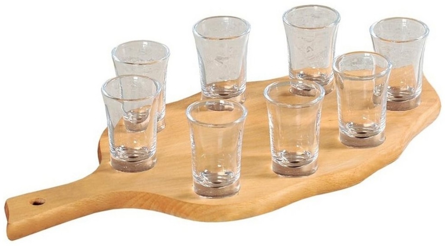 KESPER® Gläser-Set Kesper Servierbrett Schnapstablett Shotgläser Schnapsglasträger mit, Glas Bild 1