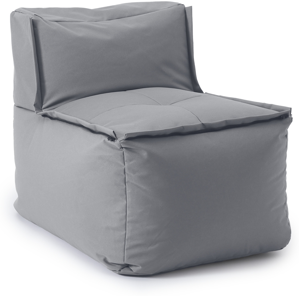 LUMALAND Sitzsack-Sofa Mittelstück - Kombinierbar mit Modularem System - 200 L - Grau Bild 1