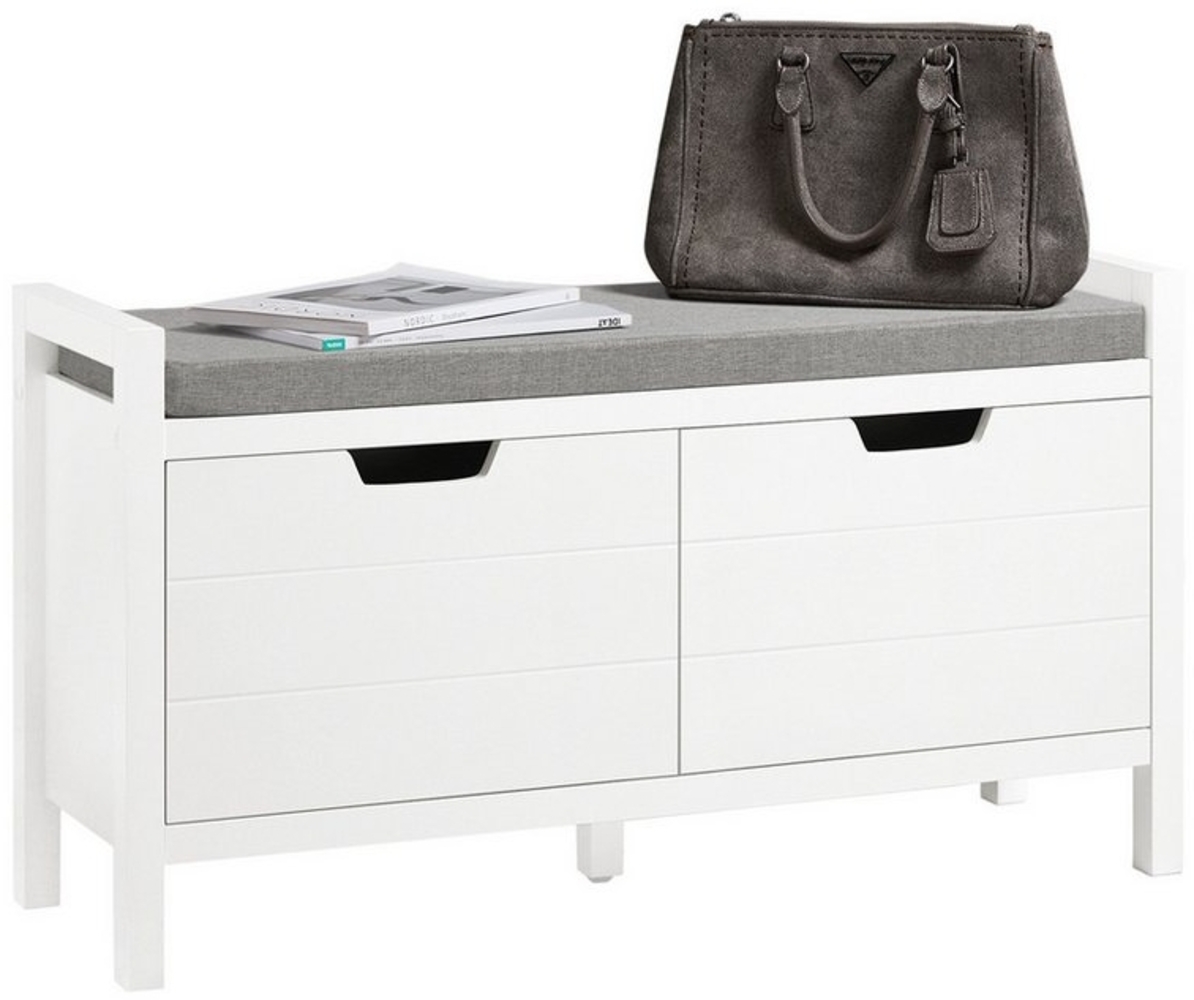 SoBuy Schuhbank FSR63-II, Schuhorganizer Schuhbank mit Sitzfläche, gepolstert, Sitzbank mit Stauraum Schuhregal Sitzkommode, Flur Schlafzimmer Bild 1