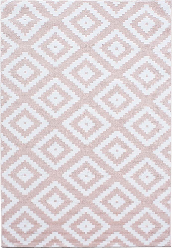 Kurzflor Teppich Pago rechteckig - 120x170 cm - Pink Bild 1