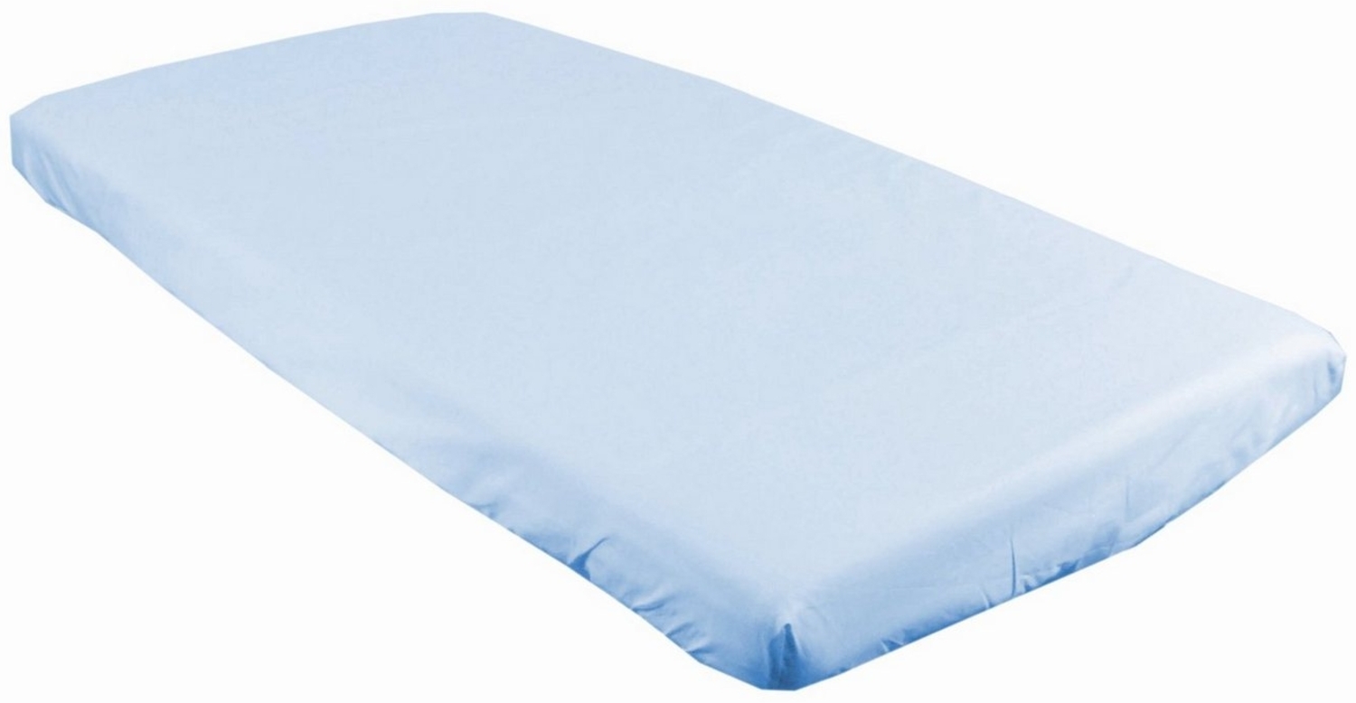 BabyLux Spannbettlaken SPANNBETTLAKEN 70x140 Spannbetttuch Baumwolle Kinder Baby Babybett, Blau 70x140 cm Bild 1