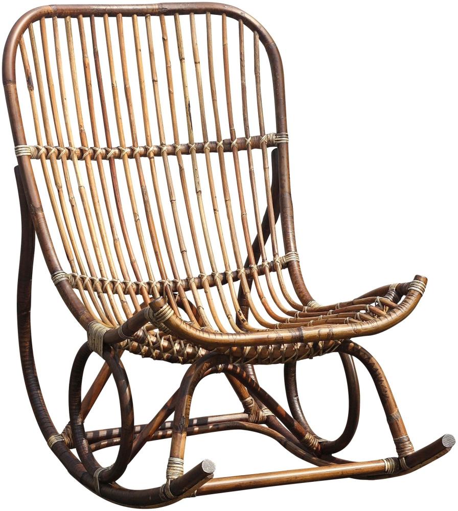 Schaukelstuhl Rattan Wohnzimmer Sessel Stuhl Relaxsessel Schaukelsessel Bild 1