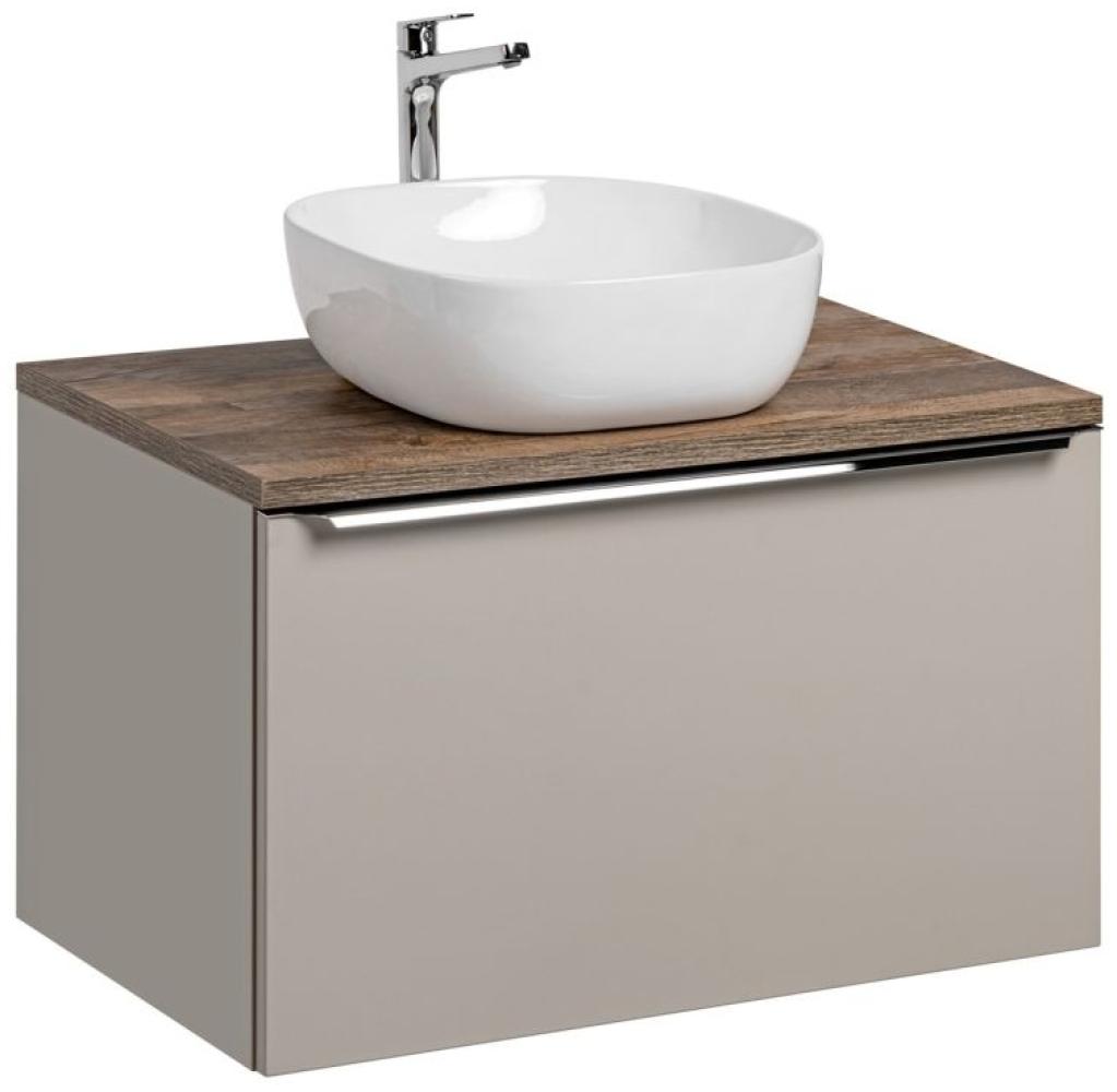 Waschtischunterschrank 80cm AKAN Taupe inkl. Waschtisch Bild 1