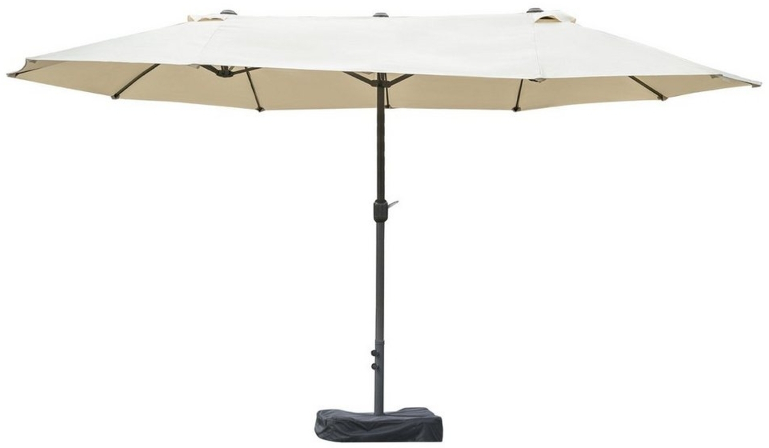 Outsunny Sonnenschirm Doppelsonnenschirm, LxB: 460x270 cm, Sonnenschirm, Doppelsonnenschirm, LxBxH: 460 x270 x240cm,Stahl,Polyester,ABS Bild 1