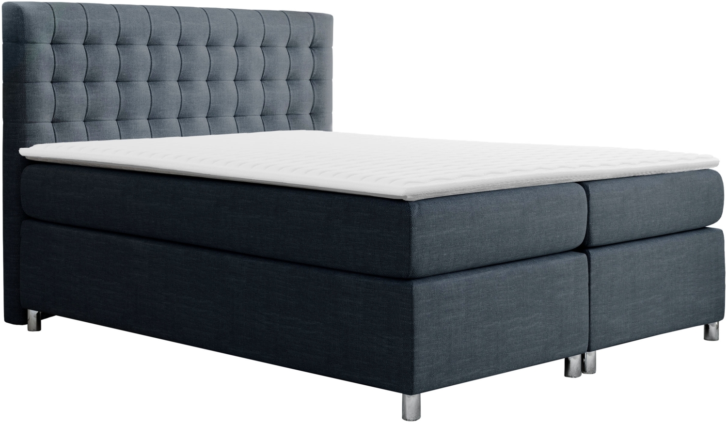 Boxspringbett Getz, Blau, 160x200 cm Bild 1