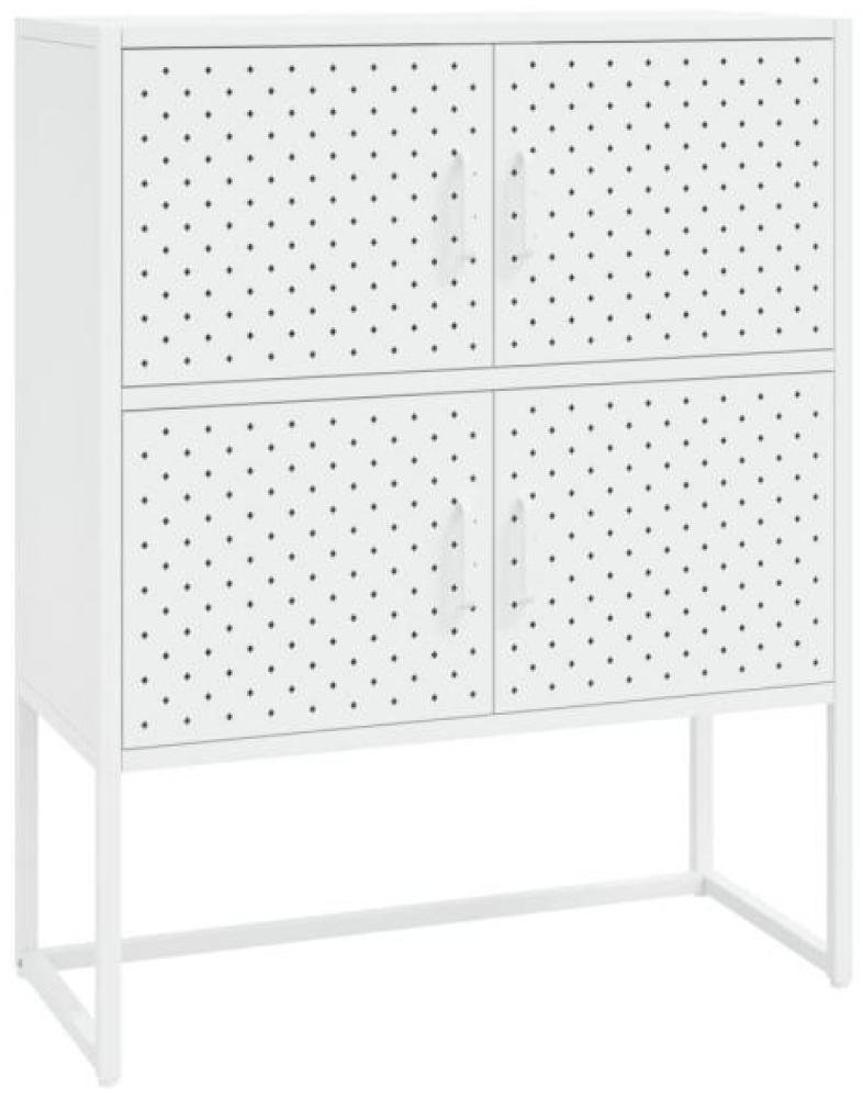 vidaXL Highboard Weiß 80 x 35 x 100 cm Stahl Bild 1