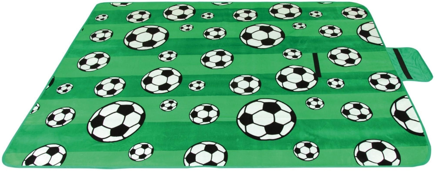 Picknickdecke wasserabw. mit Fotodruck, Auswahl: Größe - 200x300 cm Design - Fussball, Stranddecke Kofferraumunterlage Campingdecke Bild 1