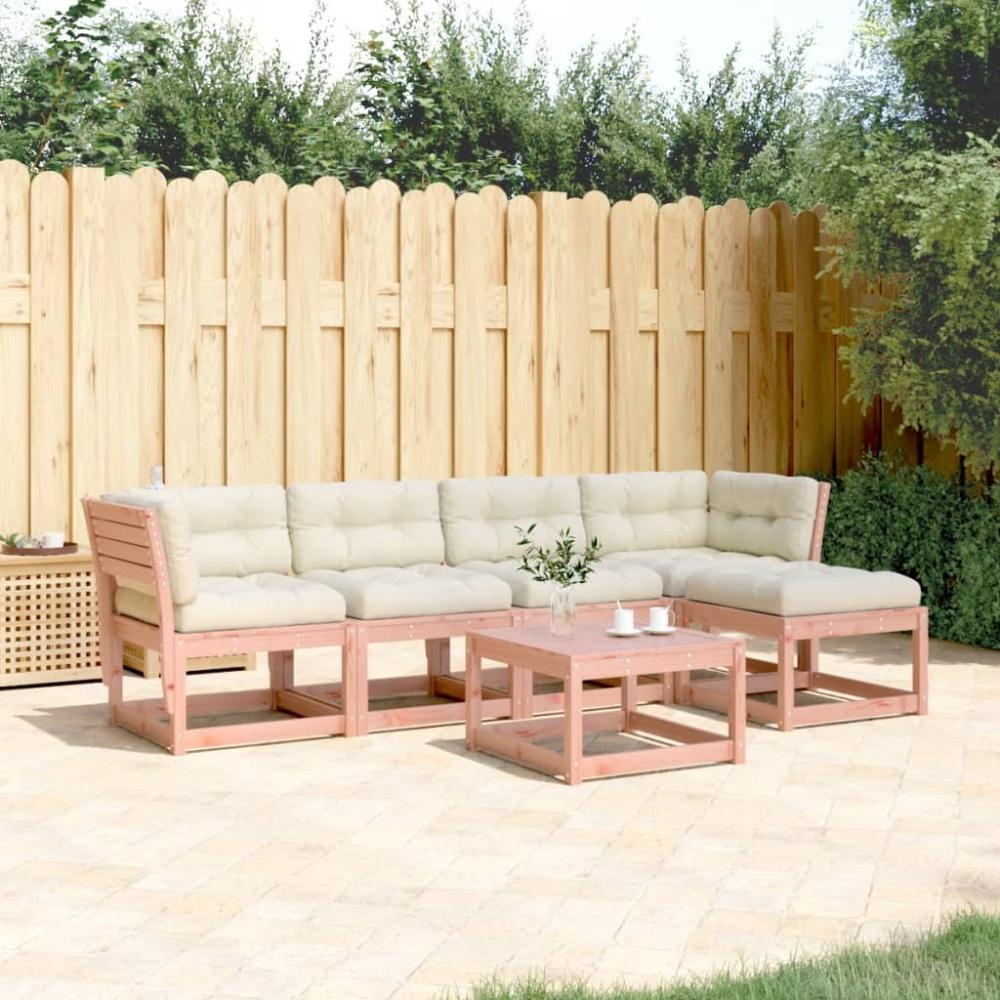 vidaXL 5-tlg. Garten-Sofagarnitur mit Kissen Massivholz Douglasie 3217008 Bild 1