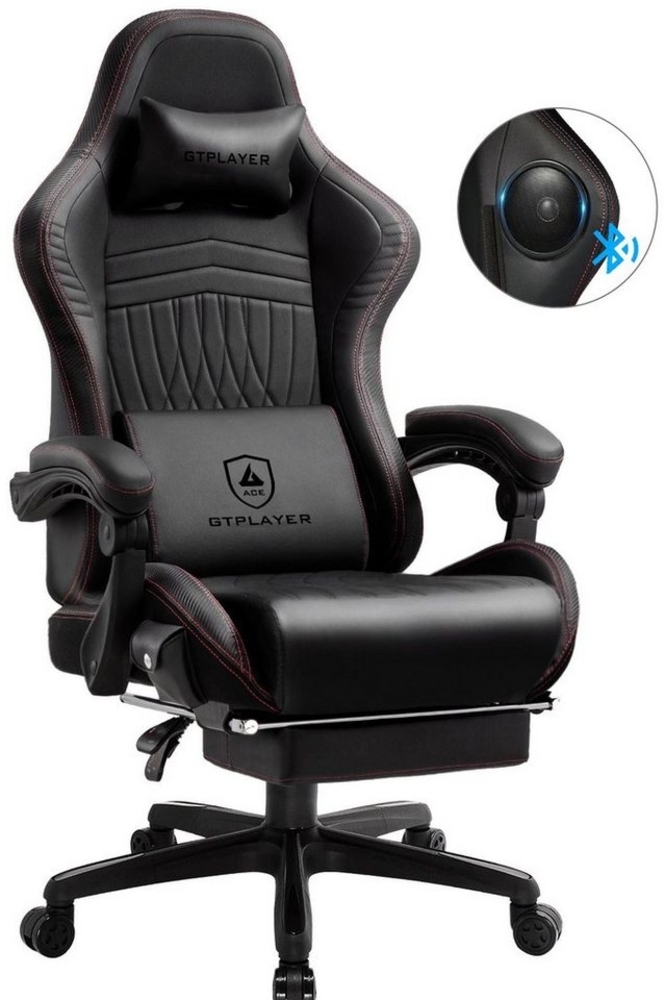 GTPLAYER Gaming-Stuhl ergonomischer Bürostuhl mit HIFI Stereo Lautsprecher, Verbindungsarmlehen beeindrukende Klang-atmosphäre Bild 1