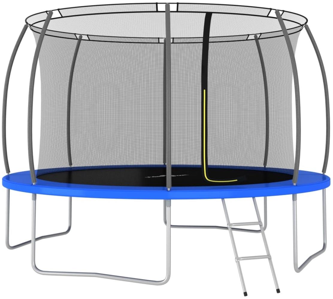 Trampolin-Set inkl. Sicherheitsnetz, Leiter und Regenschutz, Rund 150 kg, 366x80 cm Bild 1