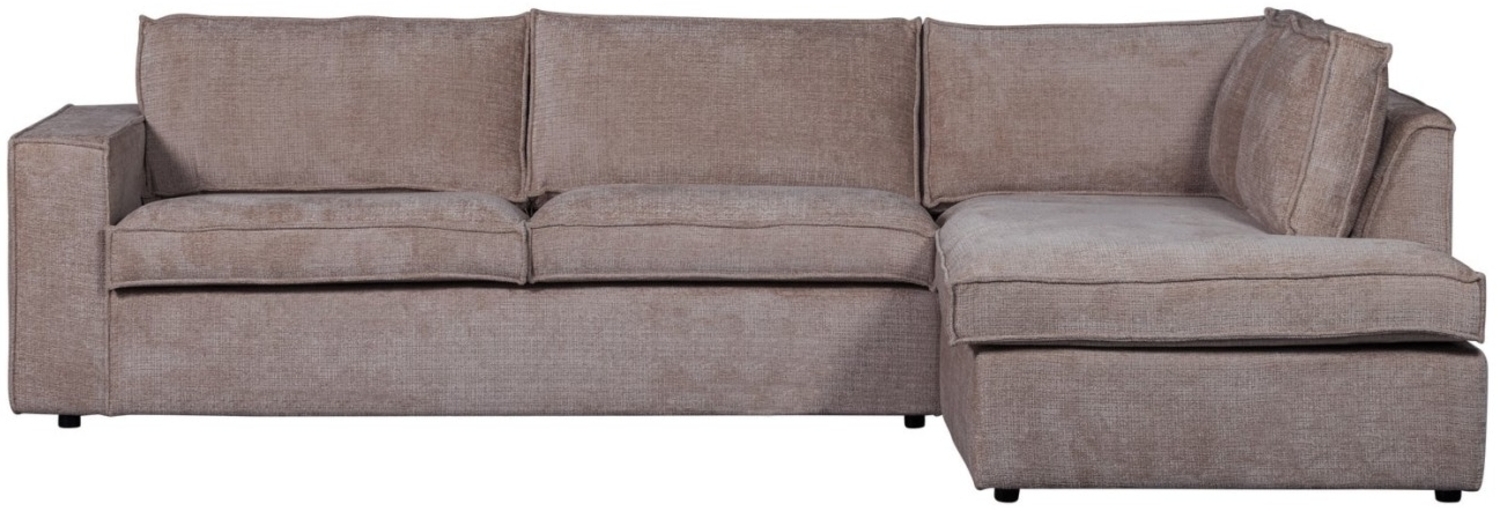 Ecksofa Hajo aus Chenille-Stoff Rechts, Taupe Bild 1