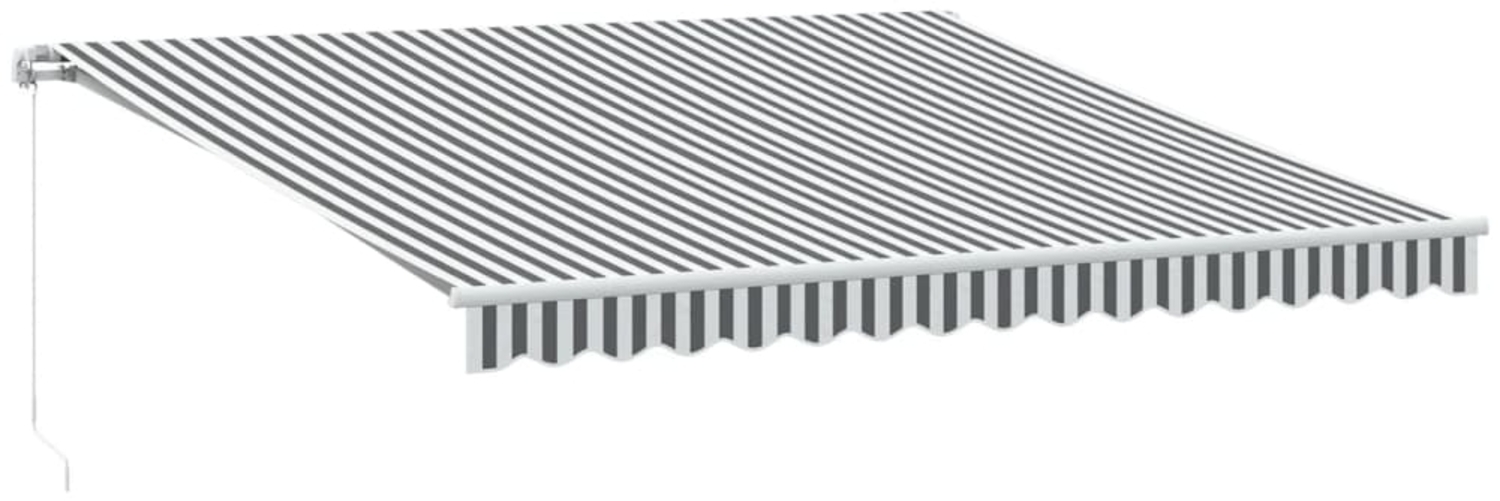 vidaXL Markise Manuell Anthrazit & Weiß 400x350 cm 3215792 Bild 1