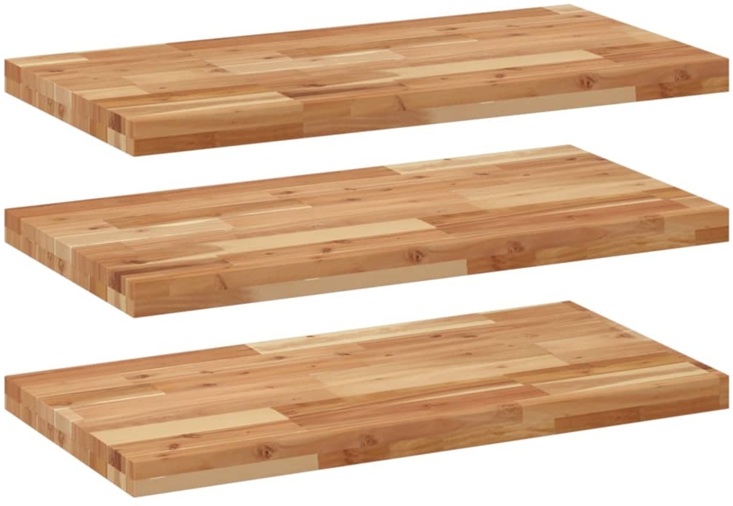 vidaXL Schweberegale 3 Stk. 100x40x4 cm Massivholz Akazie Ölbehandelt 3279641 Bild 1
