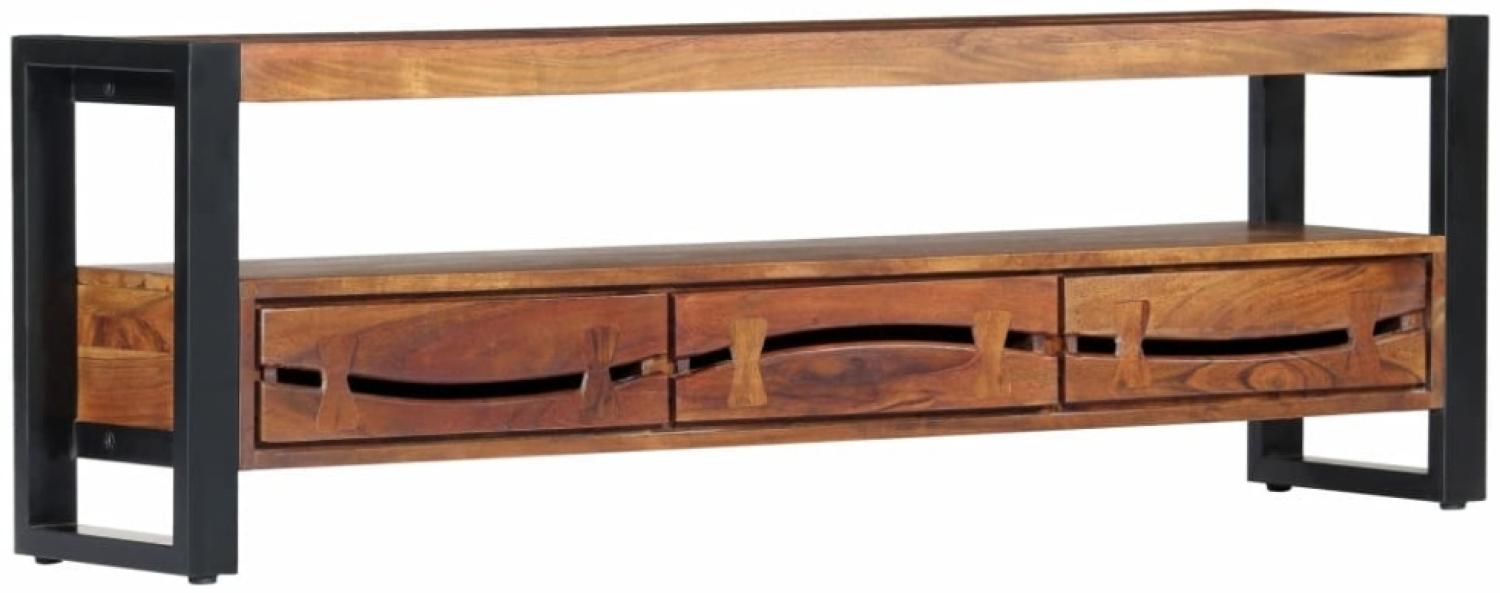 vidaXL TV-Schrank 140x30x45 cm Massivholz Akazie 247736 Bild 1