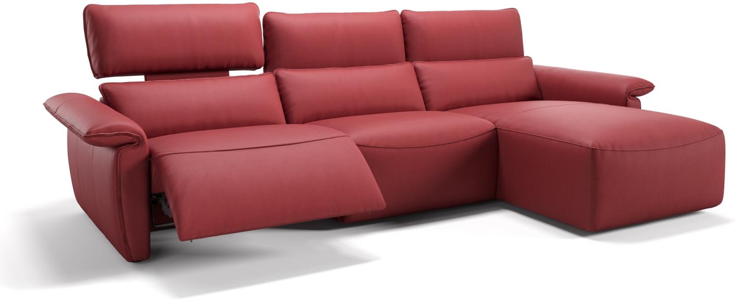 Sofanella Ecksofa Merida Ledercouch Eckcouch Relaxsofa in Rot Bild 1