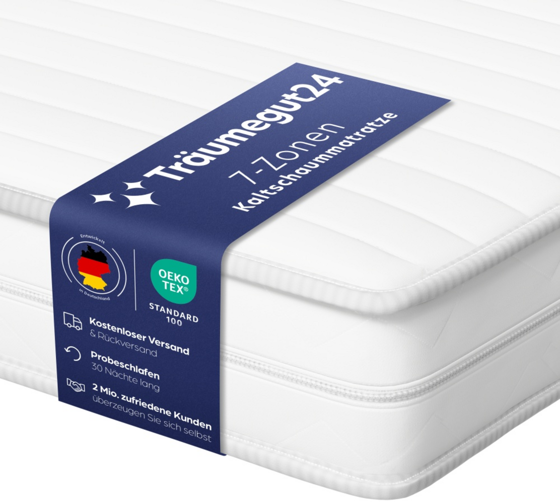 Träumegut24 - AquaFlex ergonomische 16 cm 7-Zonen Kaltschaummatratze 100 x 200 cm Härtegrad H2 & H3 : 16 cm : H2 & H3 : 100 x 200 cm Bild 1