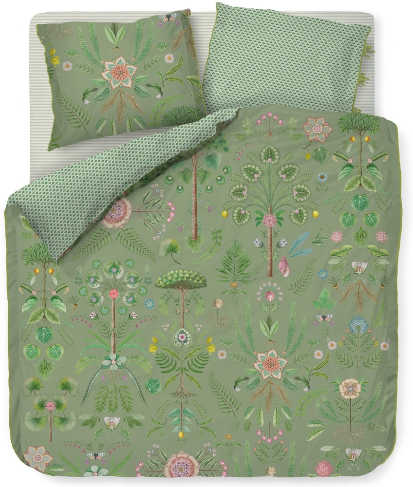 Pip Studio Bettwäsche Bamboleo Green Perkal 200 x 200 + 2x 80 x 80 cm Bild 1