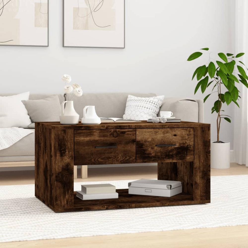 vidaXL Couchtisch Räuchereiche 80x50x40 cm Holzwerkstoff 816533 Bild 1