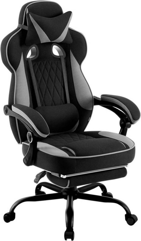 Woltu Gaming-Stuhl (1 St), mit Taschenfederkissen, Fußstütze, ergonomisch, drehbar Bild 1