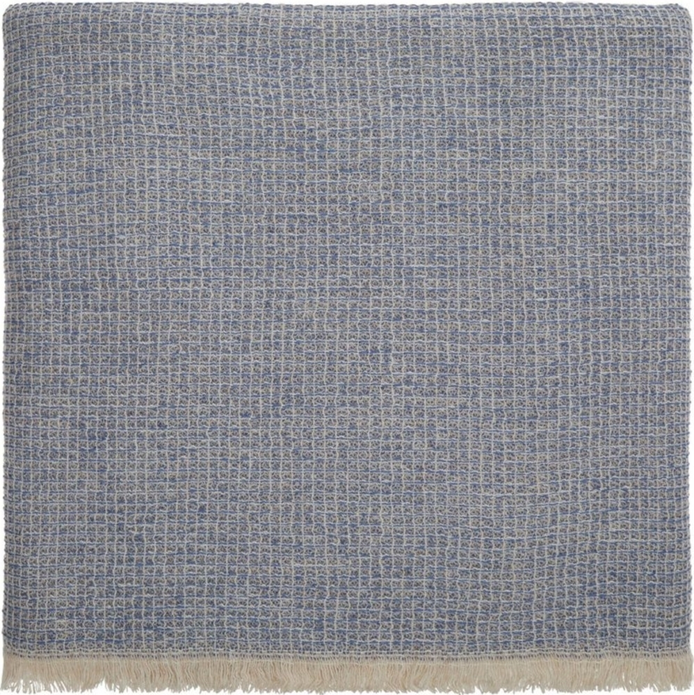 Wolldecke Merinowolldecke Raiana I 100% Wolle (Merino), Urbanara, Waffeldecke in zwei Farben mit dezenter Fransenkante Bild 1