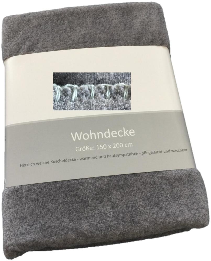 Kuscheldecke Wohndecke 150 x 200 cm Anthrazit Bild 1