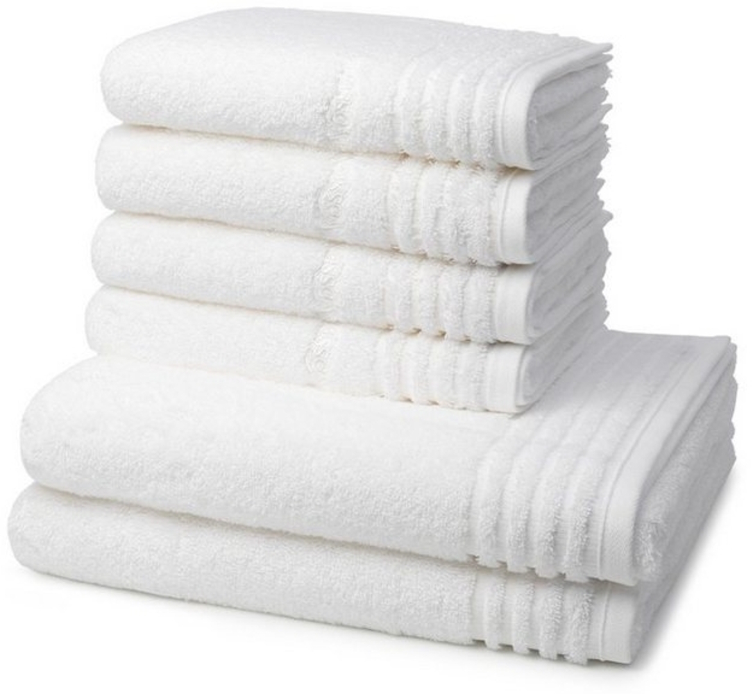 Vossen Vienna Style Supersoft 6 tlg. Frottier-Set - 4 X Handtuch (50 X 100cm), 2 X Duschtuch (67 X 140cm) - 620 g/m2 - Weiß Bild 1