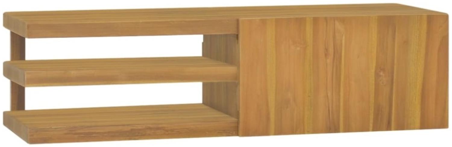 vidaXL Wand-Badschrank 110x40x30 cm Massivholz Teak 338257 Bild 1