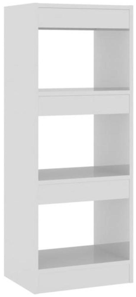 vidaXL Bücherregal/Raumteiler Hochglanz-Weiß 40x30x103cm Holzwerkstoff 811616 Bild 1