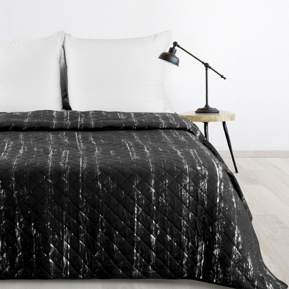 Tagesdecke Bettüberwurf BLINK 1 170X210 cm schwarz silber Bild 1