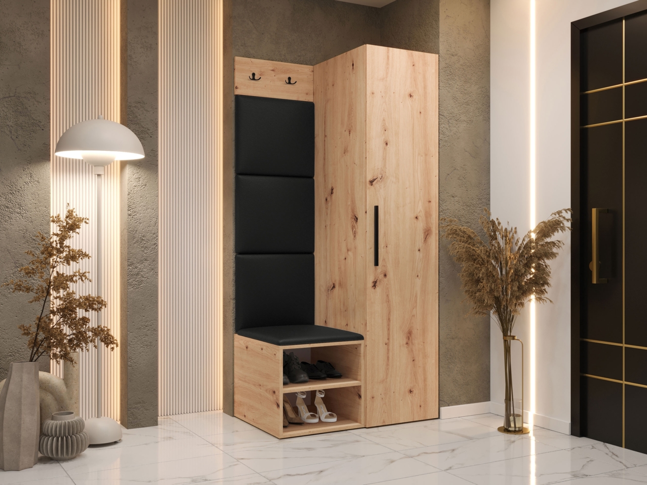 Garderoben-Set Mapreni IV (Farbe: Artisan Eiche, Soft 011) Bild 1