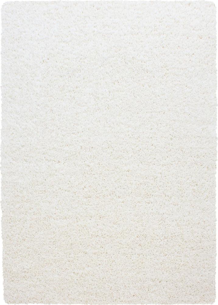 Hochflor Teppich Lux rechteckig - 140x200 cm - Creme Bild 1
