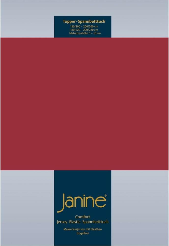 Janine Topper Comfort Jersey Spannbetttuch|180x200 cm - 200x220 cm| granat Bild 1