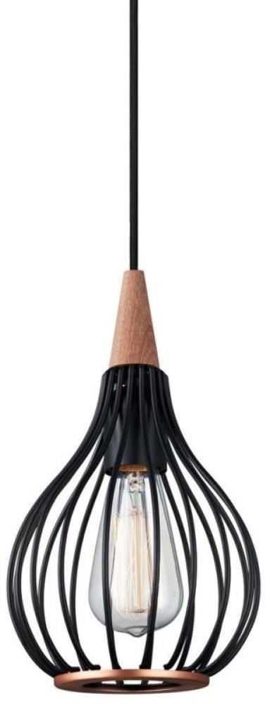 Halo Design No. 990891 LED Pendelleuchte DROPS, schwarz matt-Holz Ø 17 Bild 1