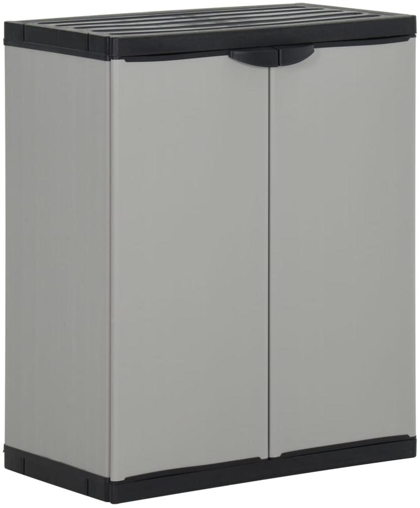 vidaXL Mülltonnenbox Grau und Schwarz 68x40x85 cm PP 340987 Bild 1