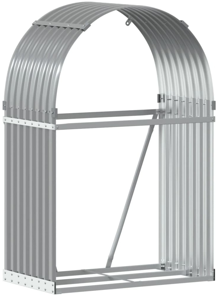 vidaXL Kaminholzunterstand Hellgrau 80x45x120 cm Verzinkter Stahl 364549 Bild 1